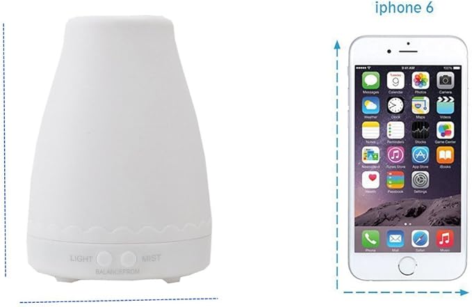 Elevon Essential Oil Diffuser, Aromatherapy Diffuser with Adjustable Mist Mode, 7 Color LED Lights, Waterless Auto Off for Bedroom, Home Office, Travel