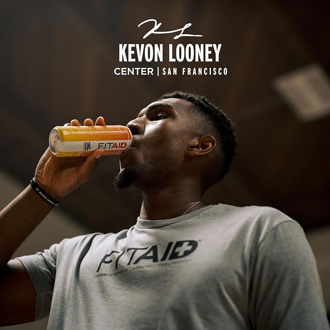 FITAID ENERGY, 200mg Natural Caffeine, Keto, Mango Sorbet, Optimum Performance Formula: BCAAs, Quercetin, Electrolytes, Omega-3s, 15 Calories, Paleo, Vegan & Gluten-Free, 12-oz. Cans (Pack of 24)