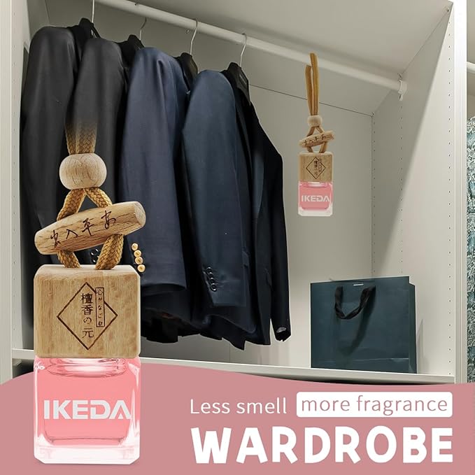 Car Air Freshener | Square Hanging Car Scent with Vent Clip Bottle | Long Lasting Fragrance | Essential Oil Diffuser | Odor Eliminator Deodorizer (Square-Forever)