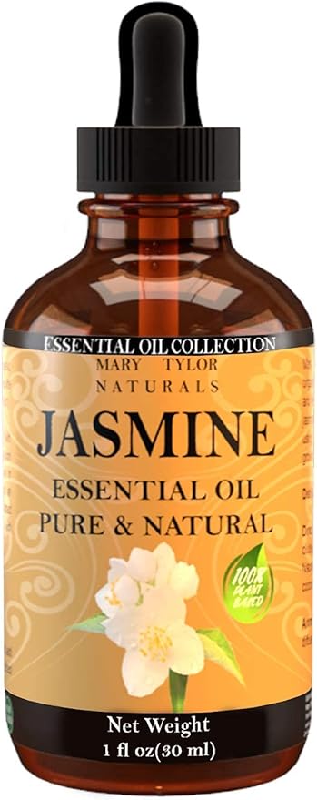 Jasmine Essential Oil (1 oz), Premium Therapeutic Grade, 100% Pure and Natural, Perfect for Aromatherapy, and Much More by Mary Tylor Naturals