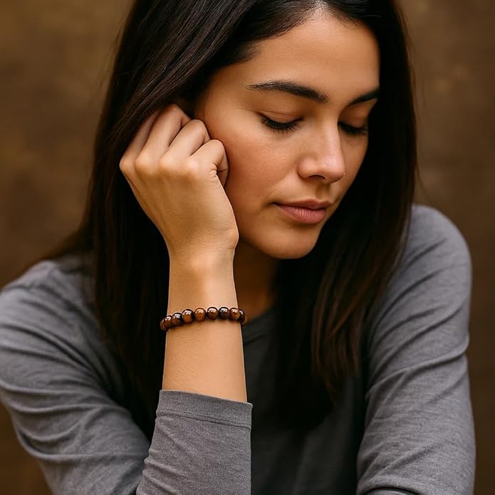 Cherry Tree Collection - Small, Medium, Large Sizes - Gemstone Beaded Bracelets For Women and Men - 8mm Round Beads