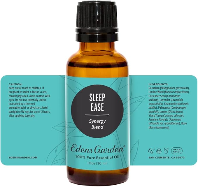 Edens Garden Sleep Ease Essential Oil Blend- 100% Pure Premium Grade, Undiluted, Natural, Therapeutic, Aromatherapy, The Best for Candle, Humidifiers, Kid Safe 30 ml (1 fl oz)