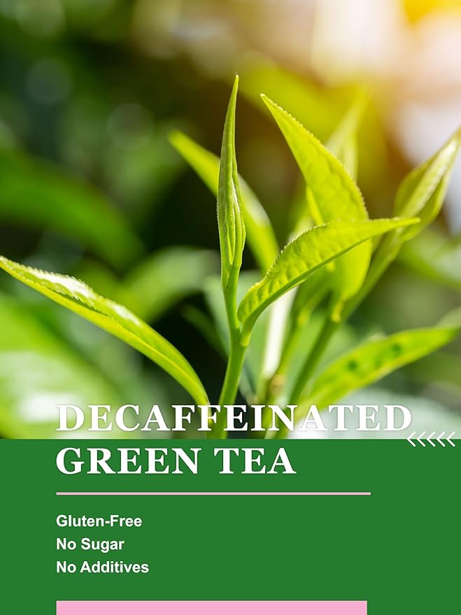 HYNTMYT Decaffeinated Green Tea Bags, Pure CO₂ Decaf Green Tea, Refreshing & Smooth Taste, Unsweetened, 120 Count