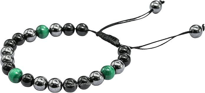 Natural Healing Crystal Bracelet for Women - Mens Bracelet Energy Balancing Gemstones Set - Adjustable Stone Bead Bracelet for Men and Women - Chakra Crystal Therapy Accessory, Meditation