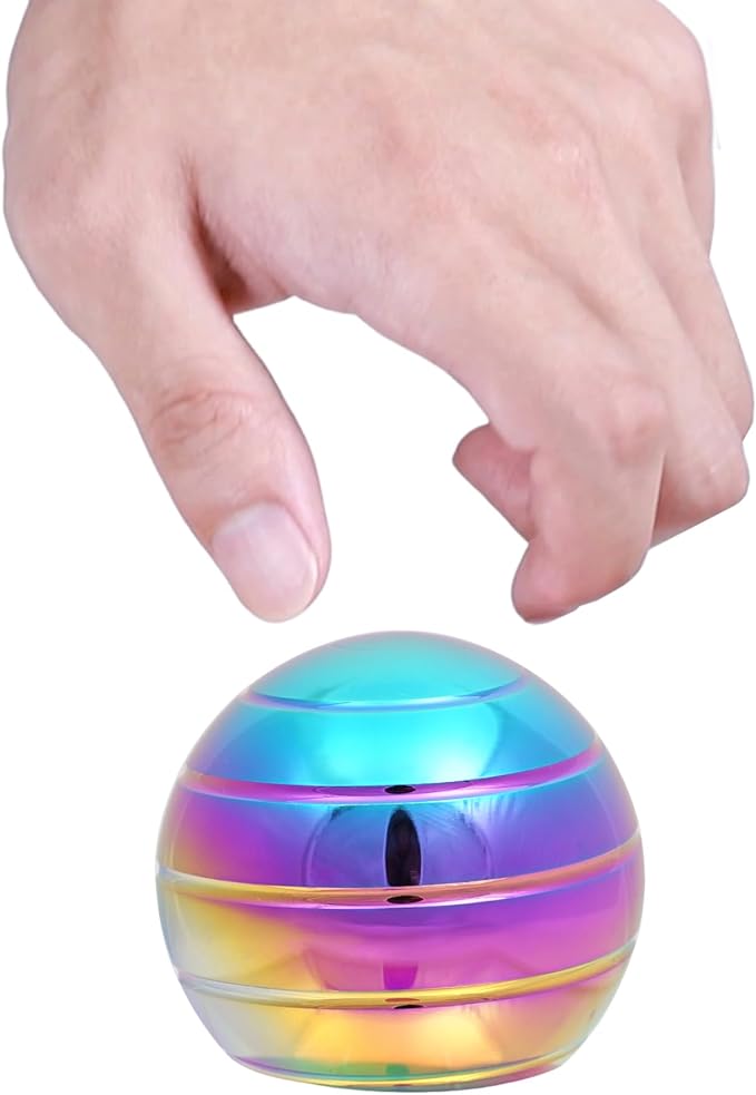 Desk Toys for Fidget Kinetic Cool-Gadgets: 180 Seconds Spinning Toy, Cool-Stuff Thing for Adult Teen Children Kid, Optical-Illusion Stress-Relief Gifts Ball for Man Women Home Office School Christmas