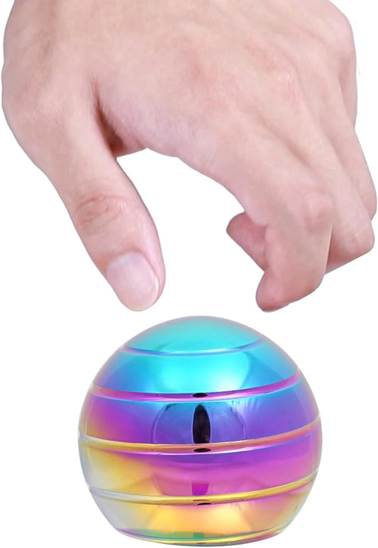 Desk Toys for Fidget Kinetic Cool-Gadgets: 180 Seconds Spinning Toy, Cool-Stuff Thing for Adult Teen Children Kid, Optical-Illusion Stress-Relief Gifts Ball for Man Women Home Office School Christmas