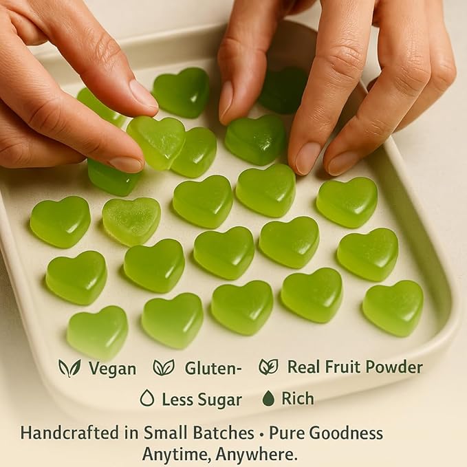 Confect Kiwi Sunburst Chews – Vegan Fruit Gummies – 6 Packs x 1.76 oz – Gluten-Free, No Corn Syrup, Heart Shape