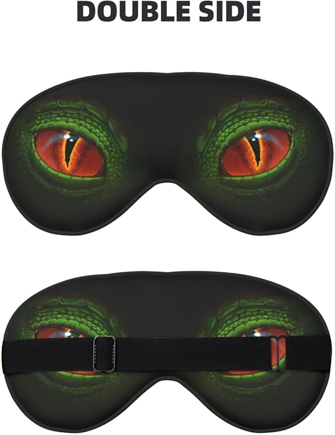 Green Dragon Eyes Sleeping Eye Mask Eye Mask for Sleeping Soft Comfort Eye Shade Blackout Eye Cover for Deep Rest Travel Nap Meditation
