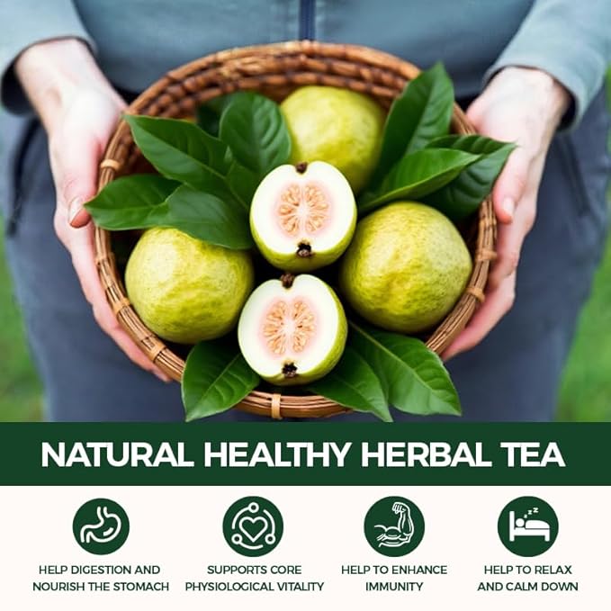 WOTIHA -Natural Guava Leaves Tea 120g. 60 Herbal Tea bags.100% Sourced from Natural Premium Origins.Non-GMO • Additive-Free • Caffeine-Freea