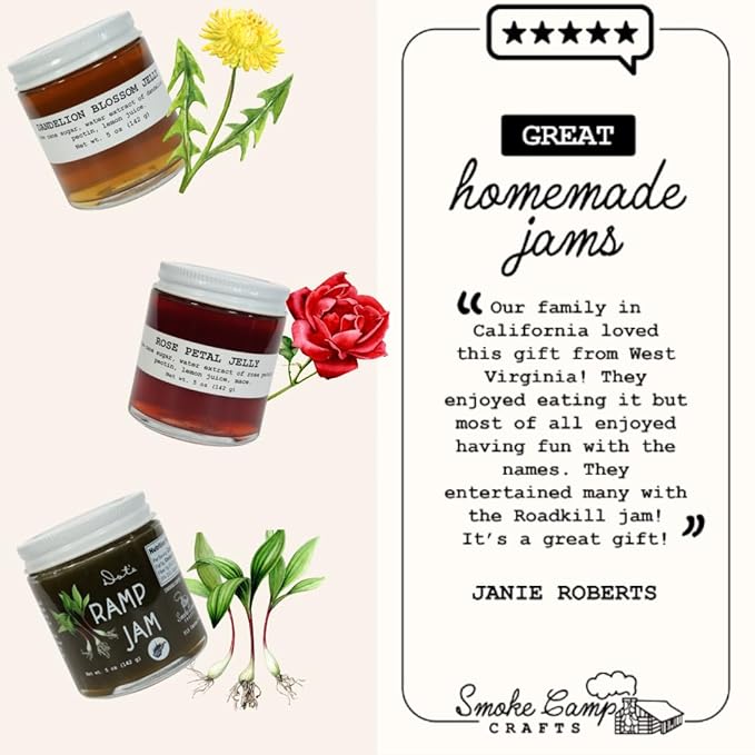 Gourmet Jellies & Jam Gift Set, Assorted Low Sugar Jam & Jellies, Jam & Jelly Gift Sets, Jams, Jellies & Preserves (12 pack) - Smoke Camp Crafts