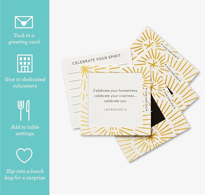 Compendium ThoughtFulls Pop-Open Cards — 4-Pack of Shine, Hope, Believe, Dream — 120 Pop-Open Cards, Each with a Different Message Inside