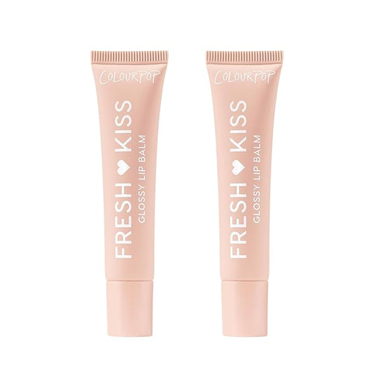 ColourPop Fresh Kiss Glossy Lip Balm - Hydrating Lip Care Enriched with Peptides, Hyaluronic Acid, Shea Butter & Vitamin E for an Ultra-Cushiony Formula - Vanilla Cake (2 Count)