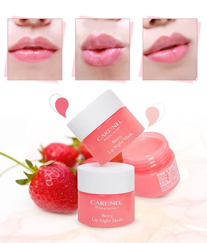 Lip Mask Overnight 5g 3Set (Berry+Lime+Pomegranate) Korean Beauty Intensive Treatments Balm, Nourish, Hydrate, Scrubs Exfoliator