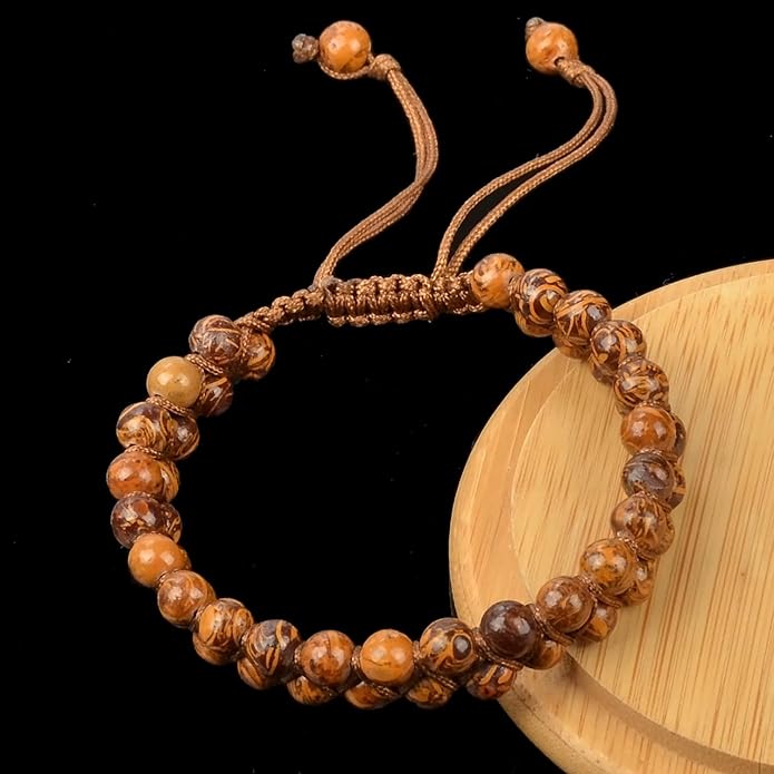 MASSIVE BEADS Double Layer Natural Chakra Healing Power Crystals Macrame Bracelet Yoga Stone Beads Gemstone Meditation Relax Anxiety Bangle for Unisex Women Men