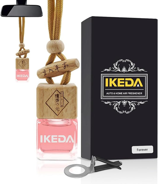 Car Air Freshener | Square Hanging Car Scent with Vent Clip Bottle | Long Lasting Fragrance | Essential Oil Diffuser | Odor Eliminator Deodorizer (Square-Forever)