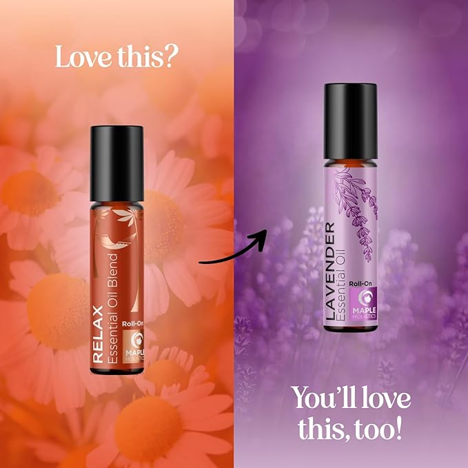 Relaxing Essential Oil Roll On - Aromatherapy Essential Oil Roller with Calming Essential Oils - Relaxing Essential Oil Blend with Lavender Ylang Ylang Chamomile & Geranium for Stress Support (1 Pack)