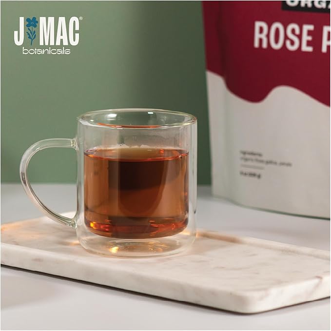 J MAC BOTANICALS, Organic Rose Petals (4 oz) Certified USDA Organic, edible, culinary grade dry rose petals, rose petals for herbal tea, cooking and crafts