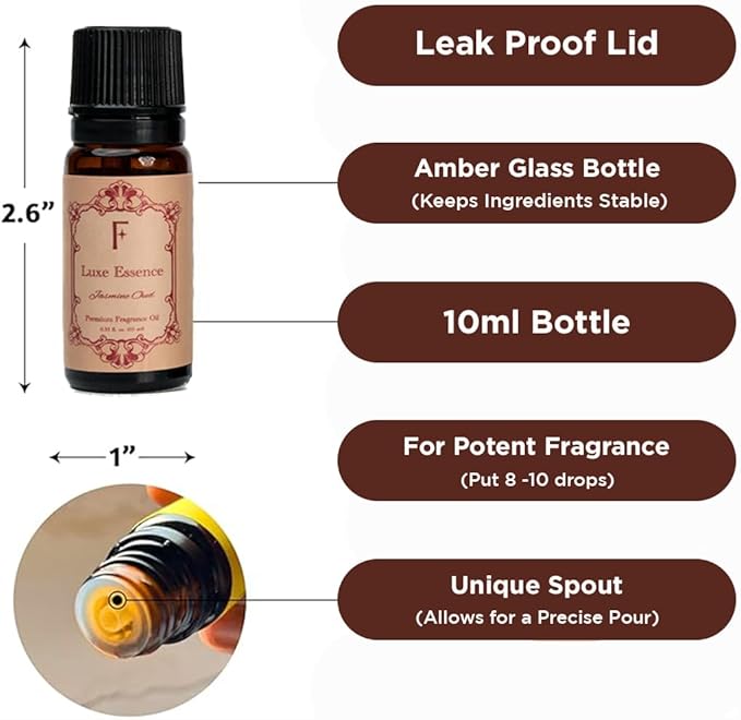 Folkulture Essential Oils for Home | Set of 5 (0.34 fl oz x 5) Hotel Collection Diffuser Oil | Lavender Essential Oil or Oud Oils for Relaxation | Jasmine Essential Oil or Cypress Scents for Women