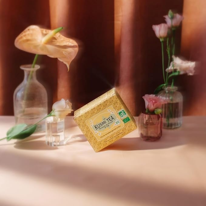 Kusmi Tea - Bouquet of Flowers No.108 - Organic Earl Grey Black Tea with Bergamot & Ylang Ylang - Flavored with Citrus - Robust, Caffeinated Tea -20 Tea Bags