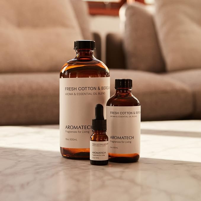 AromaTech Fresh Cotton & Bergamot for Aroma Oil Scent Diffusers - 500 Milliliter