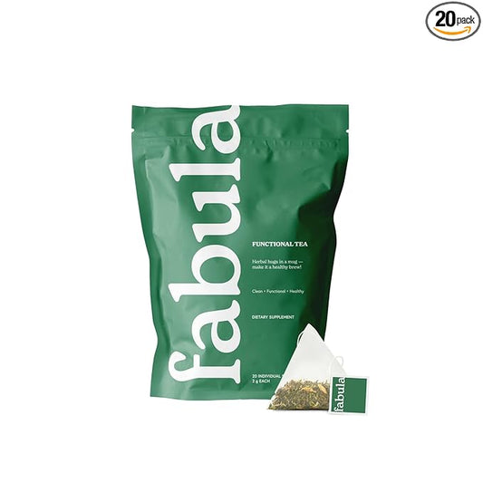 Fabula Herbal Wellness Tea - A Bright & Fruity Passionfruit Blend with Rosehips, Elderberry & Hibiscus for Immune & Mood Boost, 20 Count