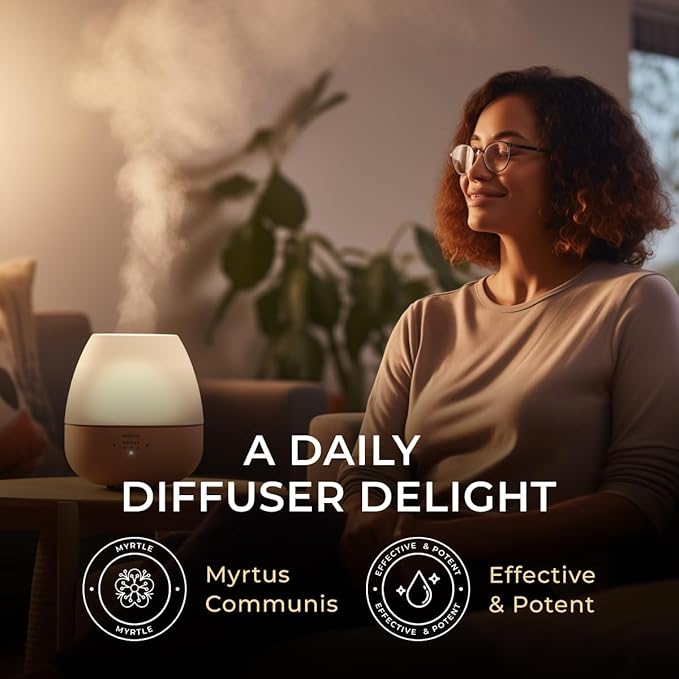 Gya Labs Myrtle Essential Oil - 0.34 Fl Oz - for Hair, Skin, Diffuser, Aromatherapy & DIY Candle Making Scent