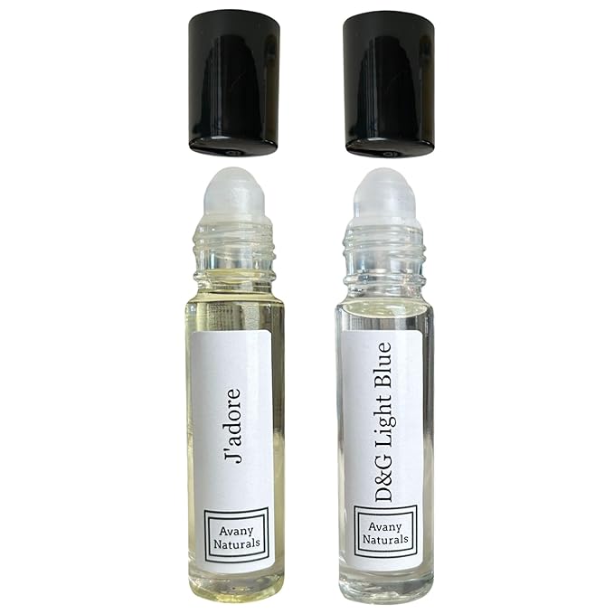 Perfume Sampler Set Woman - Perfumed Body Oil, Rollerball Fragrance Oil,Travel Size Cologne, 2 pc Duo (Set #6)