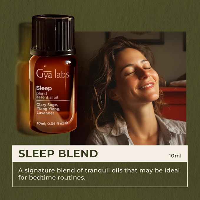 Gya Labs Sleep Essential Oil Blend - 100% Pure Natural Sleep Oil for Diffuser & Aromatherapy, Soothing, Bedtime and Self-Care (0.34 Fl Oz)