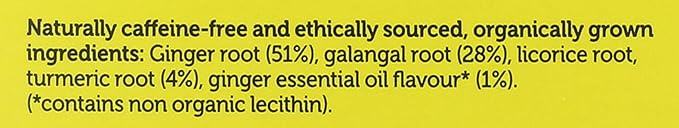 Pukka Organic Herbal Tea Ginger Herbal Teas Three Ginger Tea with Galangal & Turmeric 20 Tea Bags (Pack of 2)