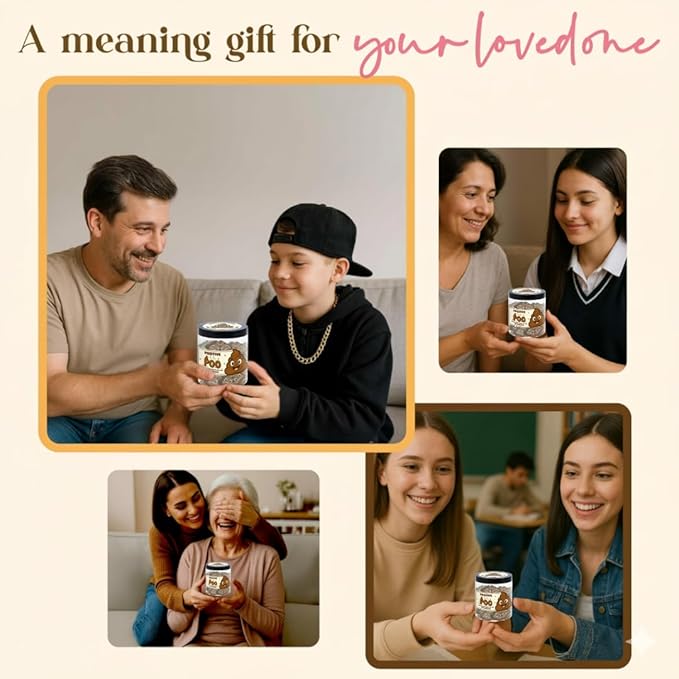 60 Positive Poo Cards Jar, Affirmation Cards for Women, Emotional Support Poo, Poop Gifts, Poop Emoji, Emotional Support Poop, Gag Gifts for Women