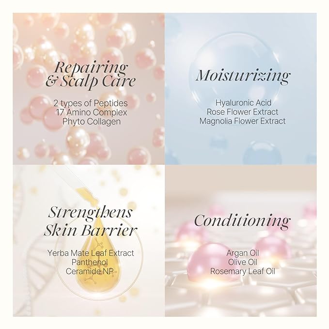 Koelf PETITFEE Rose Petal Satin Hair Mask - Intensive Nourishing & Repairing Cap Mask for Silky, Moisturizing Hair, Strengthens Scalp, Rose Essence Treatment (5ea)