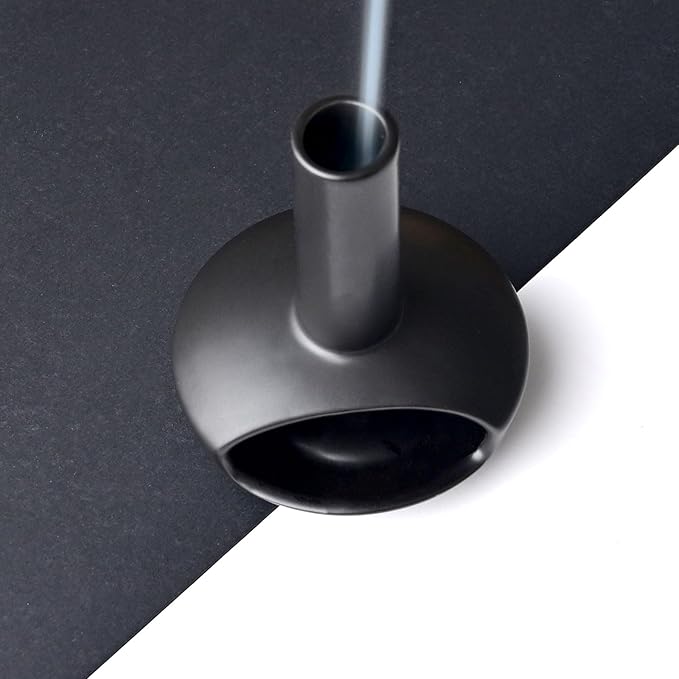 Cute Modern Palo Santo Holder, Handcrafted Mid-Century Ceramic Burner for Stick and Incense Cone, Decorative holder with Chimney Design for Yoga & Meditation Spaces, Ideal Gift for Home Decor