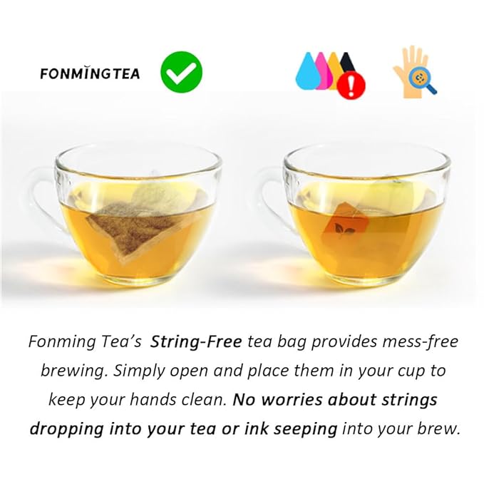 Fonming Tea- Rose Oolong Tea Bags – Individually Wrapped – Unsweetened, Light Floral Flavor – Hot or Cold Brew – Slimming & Refreshing Wellness Tea