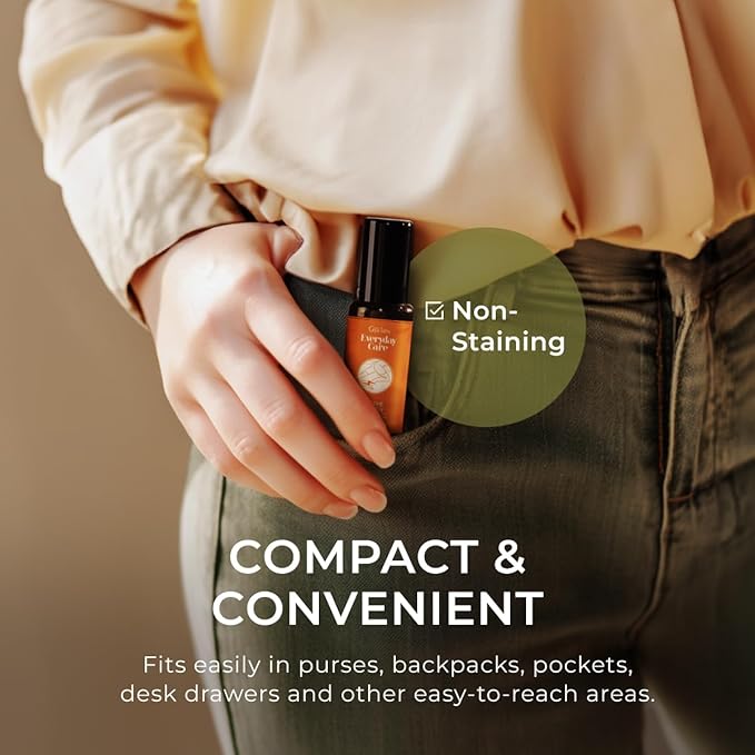 Gya Labs Active Energy Essential Oil Roll On - 0.34 Fl Oz - Travel Size Roller for Camping, Skin, Aromatherapy Relief, Convenience