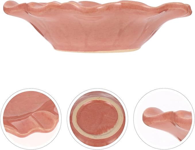 Ceramic Dish for Electric Oil Burner Warmer Diffuser Bowl Holder Essential Oil Plate Ceramic Warmer Tealight Candle Holder Bowl Home Decoration Red