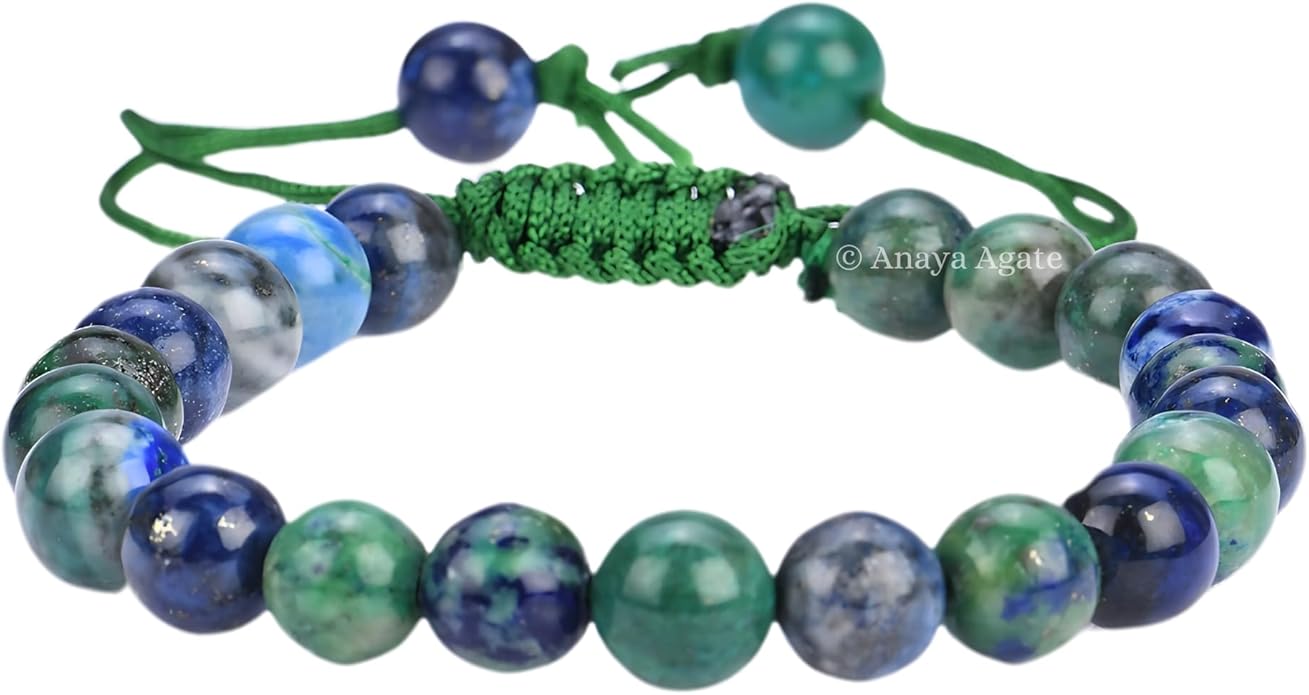 Energy Protection Crystal Handmade Adjustable Bead Bracelet Perfect for Men, Women’s Gift - Gemstone Healing Stretch Bracelet Pulsera Para Hombre Mujer Stocking Stuffer