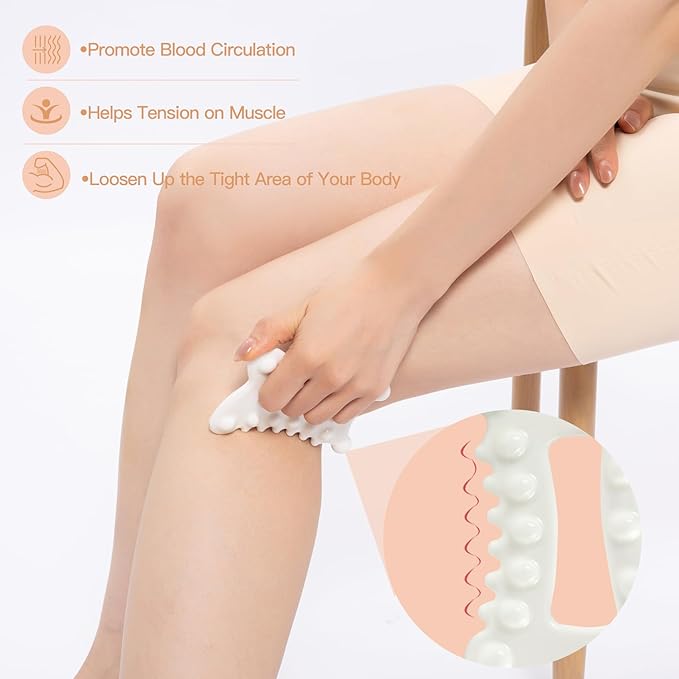 Advanced Ceramic Gua Sha Facial Tool, Skin Care for Women Men, Face Body Guasha Massage Tool Gift for Mom (Facial Massager)