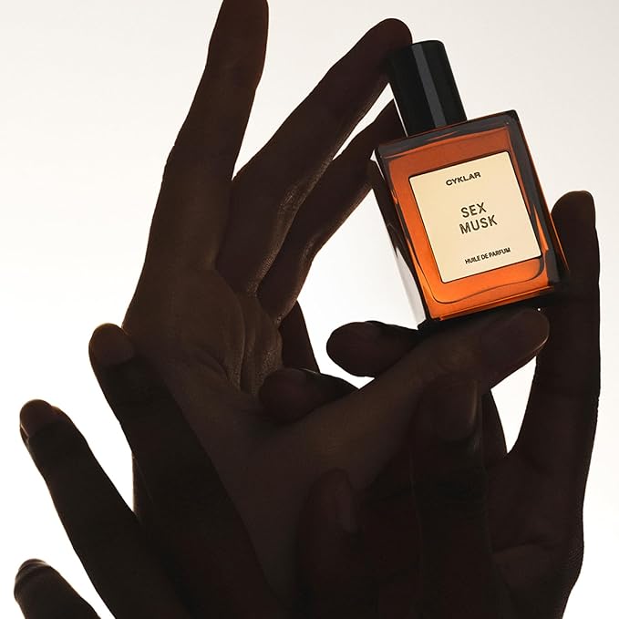 CYKLAR Perfume Oil Roll-On. Travel-Friendly Sex Musk Fragrance with Rose, Tonka Bean, and Musk Notes. Long-Lasting Essential Oil Parfum for Women and Men. 0.5 Fl Oz Scented Rollerball Bottle