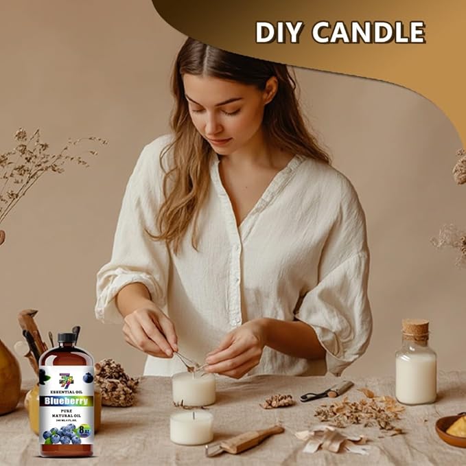 Blueberry Essential Oil (8 oz / 240 ml) – Blueberry Oils for diffusers, humidifiers, Home Baths, Cleaning Products, Yoga, DIY Soaps and DIY Scented Candles