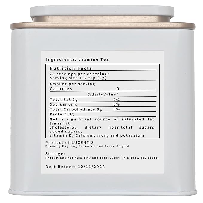 Spring Tips Jasmine Green Tea – Refreshing Everyday Tea, Light Jasmine Fragrance – 150g / 5.3oz – 茉莉春毫