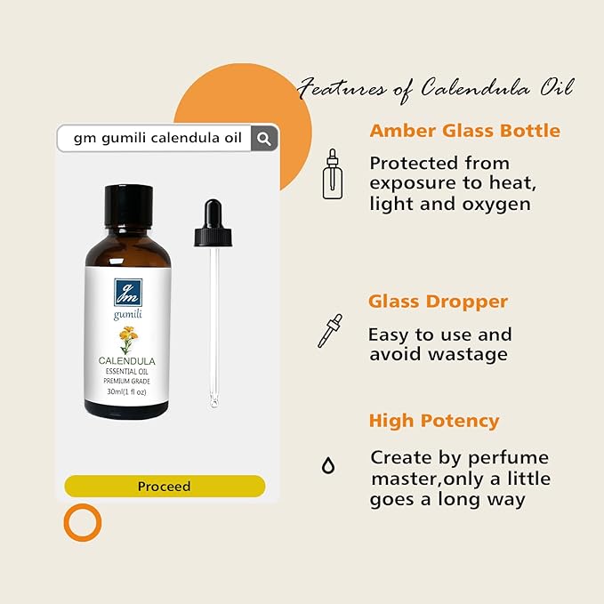 Calendula Essential Oil 1 Oz, Home Fragrance Oil for Perfume, Soaps, Candle Making, Dryer Balls, Diffusers