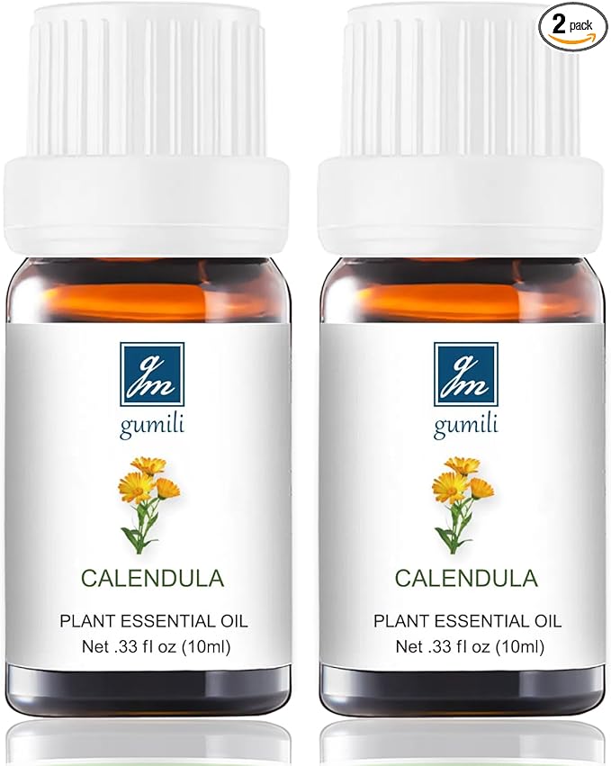 Calendula Essential Oil - Pure Natural Fragrance for Aromatherapy, Perfume Making, Candles, Soap, Room Spray, Diffuser Blends - Organic, 10mL Undiluted - Pack of 2