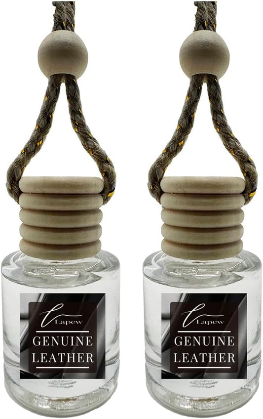 Car Air Freshener Diffuser – 2 Pack Hanging Air Freshener Diffuser (.34 Oz, Genuine Leather)