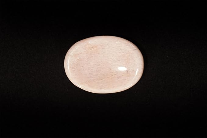 L PEDRA & CRYSTAL Worry Stone A Handheld Comfort to Ease Stress, Enhance Focus, and Promote Inner Peace (Moonstone Worry Stone)