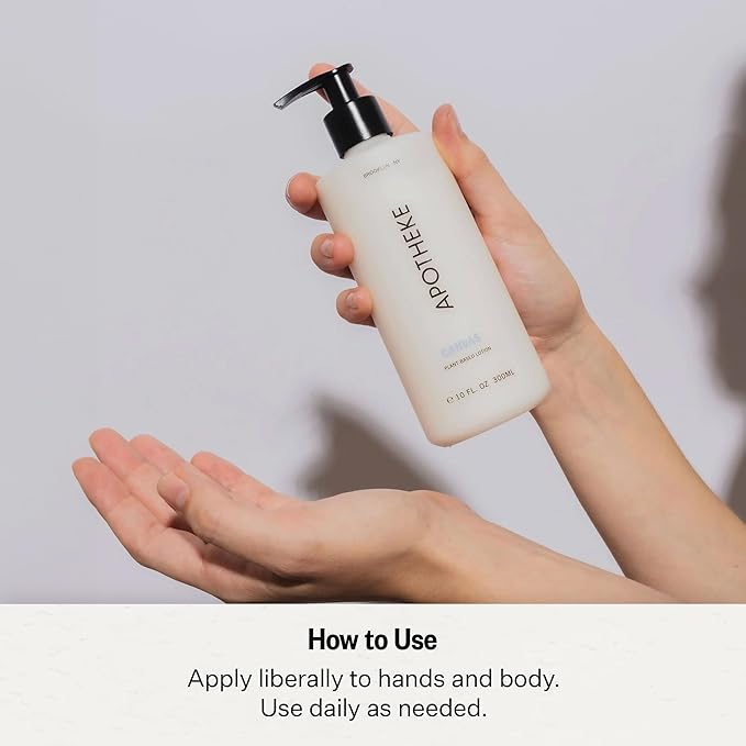 APOTHEKE Scented Hand & Body Lotion, Canvas - 10 Fl Oz Nourishing Body Moisturizer Cream for Dry Skin - Gentle Daily Skincare for Men & Women with Natural Ingredients, All Skin Types