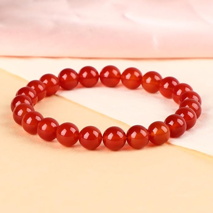 LPBeads Handmade Natural Gemstone Stretch Elastic Bracelet Healing Crystal Round Stone Beads Jewelry Gifts for Women Men