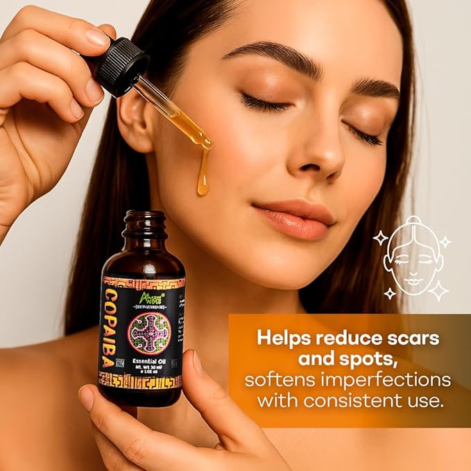 Copaiba Oil 30ml – 100% Pure & Natural, Steam Distilled from Wild-Harvested Copaifera Officinalis, for Skin Care, Massage & Aromatherapy