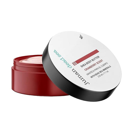 JUMAN Dead Sea Minerals Body Moisturizer | Made with Active Natural Ingredients | Free from Harmful Ingredients | Plant Rich Hydrating Moisturizer with Shea & Cocoa Butter | Cranberry Scent | 7.1oz
