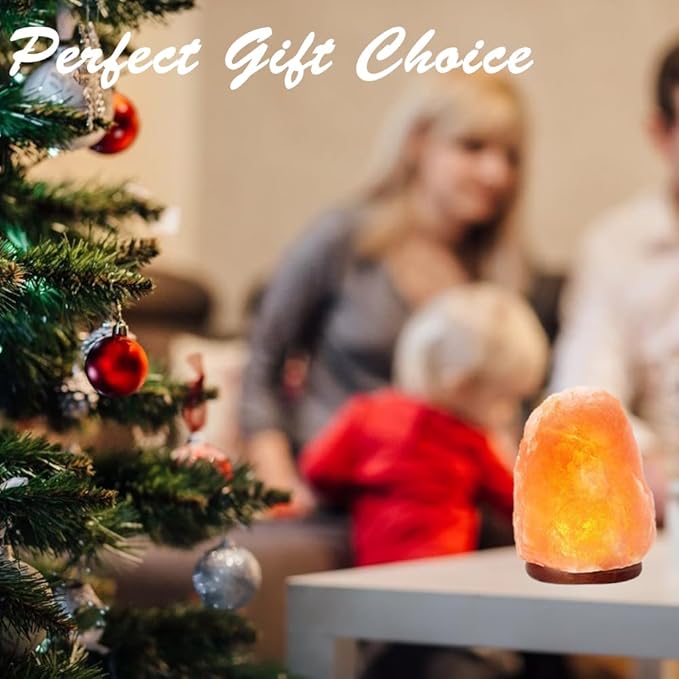 FANHAO Himalayan Salt Lamp with 8 Colors Changing, 100% Natural Crystal Salt Light Glow Hand Crafted Night Light for Lighting, Decoration and Gift