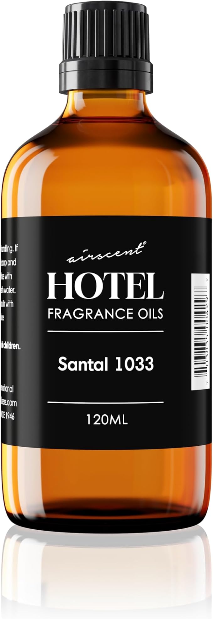 AirScent Santal Diffuser Oil No. 1033 - Santal-33 Inspired Perfume Dupe - Premium Fragrance Oil Blend for Ultrasonic and Waterless Diffusers and Crafting - 120 mL, 4 fl oz Glass Bottle with Dropper